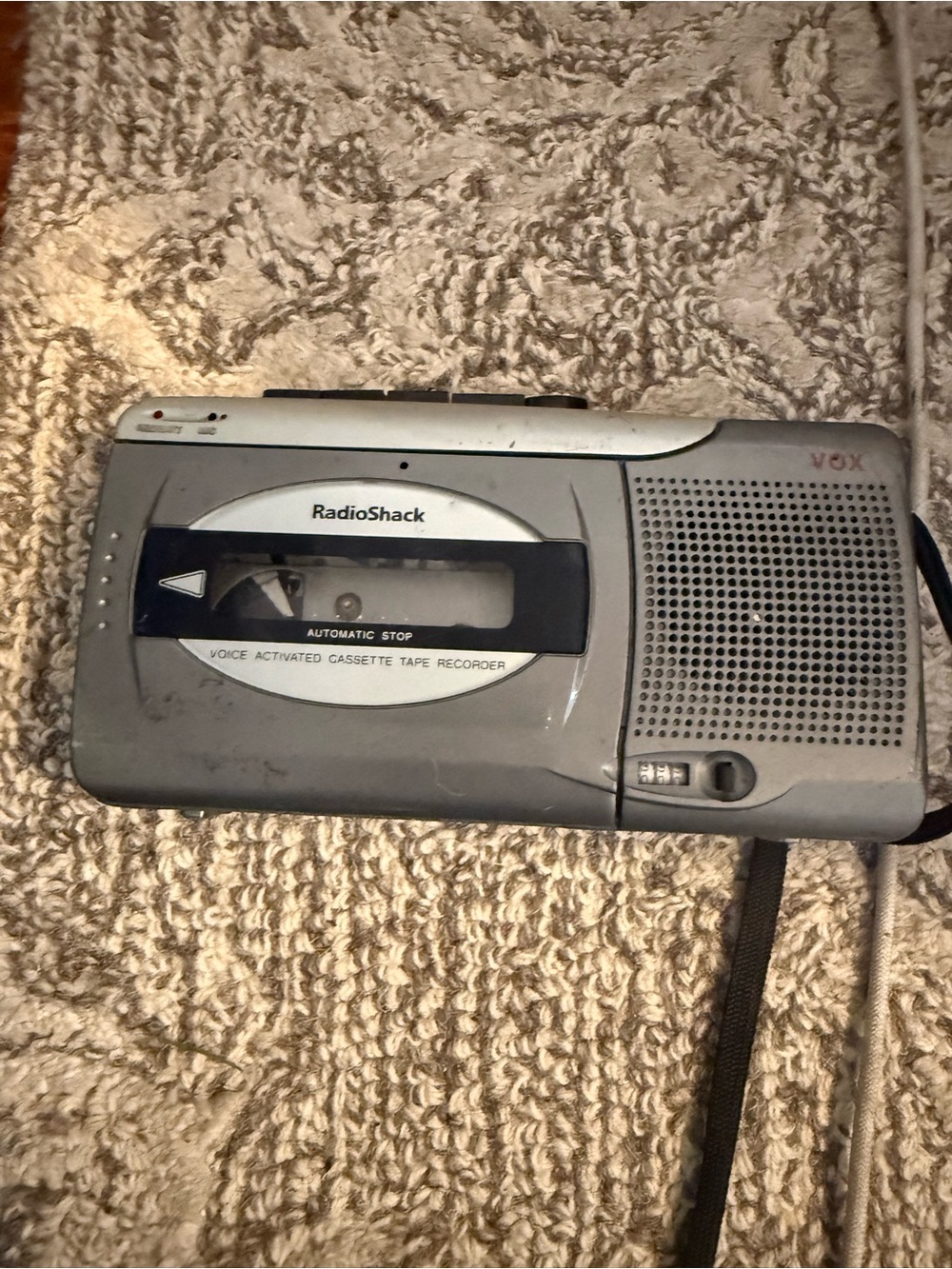 Vintage Portable Voice-Activated Cassette Recorder